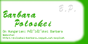 barbara poloskei business card